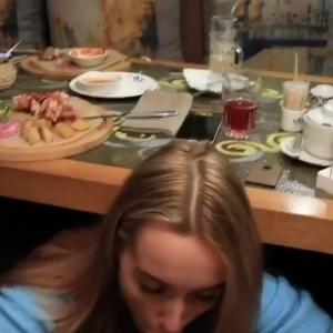 Preview thumbnail for Surprise Blowjob Under The Table In Restaurant image