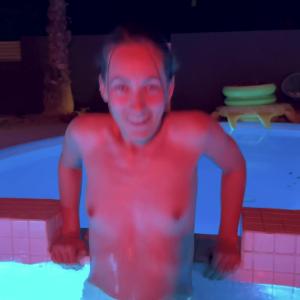 Preview thumbnail for Enjoying a nighttime swim image