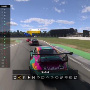 Preview thumbnail for Is there anything I (porsche) can do in this situation. The red car was very aggressive and would send moves out of nowwhere so i gave him as much space as i could. Is there anything more i can do in this situation. (multi class racing bmw is two classes above us)