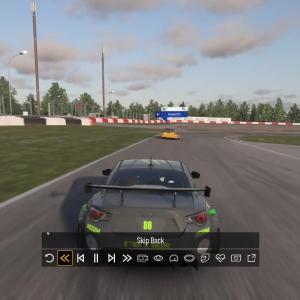 Preview thumbnail for Me (grey Brz) am at fault for the crash, right? This is multi-class racing. MX5 is a class below 350Z is my class, Audi is one class above, and 911 is 2 classes above. I was trying to leave a gap for people to pass, but didn't do it well.