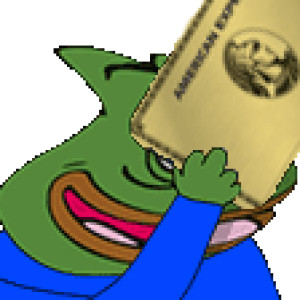 Preview thumbnail for [OC] I made this Amex Gold Pepe gif in Photoshop image